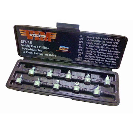 Durston Manufacturing STUBBY FLAT & PHILLIPS DRIVE SET VISFP10